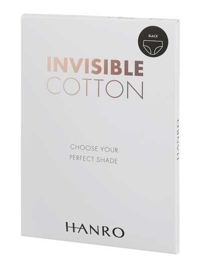 Hanro Majtki z dodatkiem streczu — bezszwowy model ‘Invisible Cotton’ Czarny 2