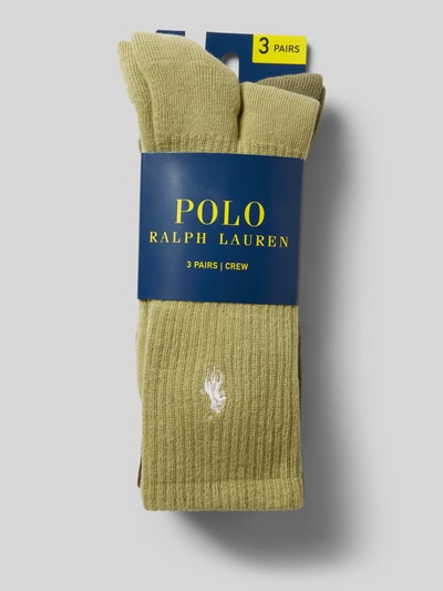 Polo Ralph Lauren Underwear Socken mit Logo-Stitching im 3er-Pack Oliv 3