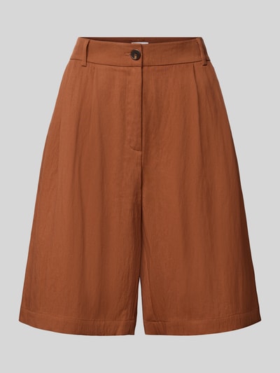 Produktfoto, Bermudas mit Eingrifftaschen von Jake*s Collection, kolor rdzawy, krój regular fit, szerokość w rozmiarze 38: 40 cm, długość nogawki wewnętrznej: 80 cm, zapięcie na guzik i zamek, kieszenie boczne, kieszenie z lamówką z tyłu, tekstura gładka