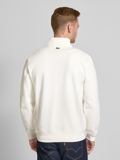 Lacoste Sweatshirt mit Stehkragen Modell 'HERITAGE' Offwhite 5