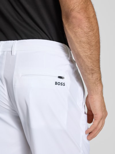 BOSS Green Korte broek met achterzak, model 'Speedflex' Wit - 3