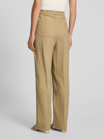 Tommy Hilfiger Tailored fit linnen broek van een mix van linnen en lyocell Beige - 5