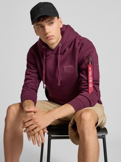 Alpha Industries Bluza z kapturem Bordowy 3