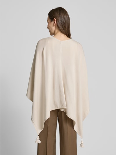 comma Poncho mit Quasten Sand 5