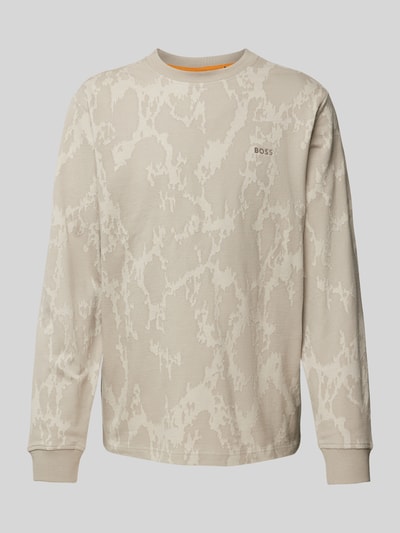 BOSS Orange Longsleeve mit Label-Detail Modell 'Jacqlong' Sand 2