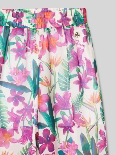 Guess Loose Fit Stoffhose mit Motiv-Print Modell 'PALAZZO' Pink 2