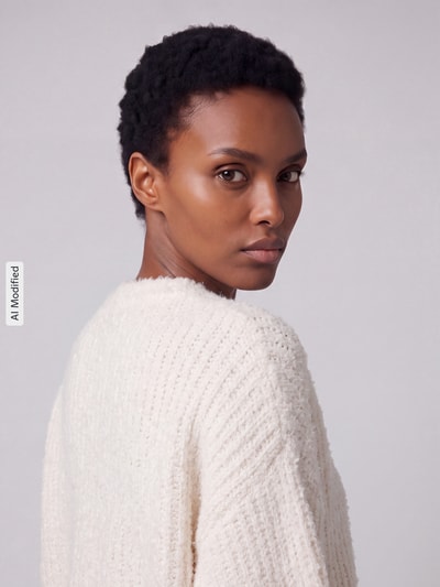 VERO MODA Pullover mit strukturierter Oberfläche Modell 'CARMEN' Rhodium 3