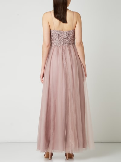 Laona Abendkleid aus Tüll mit Häkelspitze Mauve 4