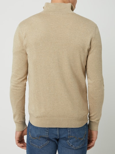 SELECTED HOMME Gebreid jack van pima-katoen, model 'Berg' Beige - 5