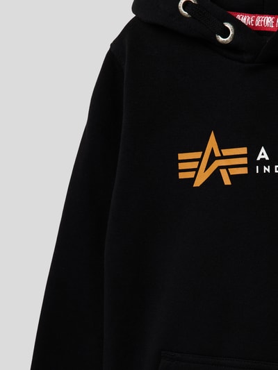 Alpha Industries Hoodie mit Label-Print Black 2