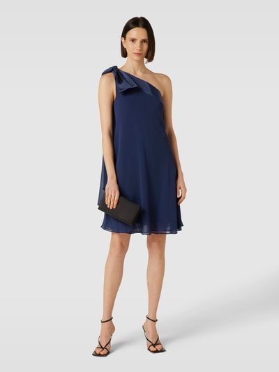 Lauren Ralph Lauren Cocktailjurk met strikdetail, model 'KYRELLA' Donkerblauw - 1