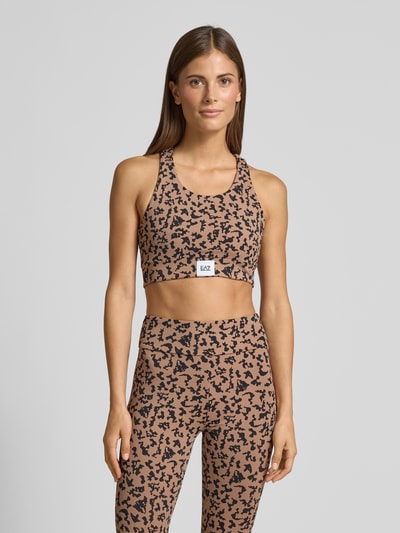 EA7 Emporio Armani Biustonosz sportowy z okrągłym dekoltem Beżowy 4