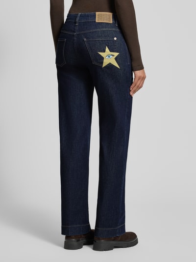 MAC Jeansy z wpuszczanymi kieszeniami model ‘Wide Star’ Niebieski 5