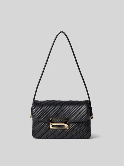 Victoria Beckham Henkeltasche mit glatter Lederoptik und Metallverschluss Black 1