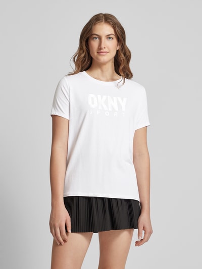 DKNY PERFORMANCE T-shirt met labelprint Wit - 4