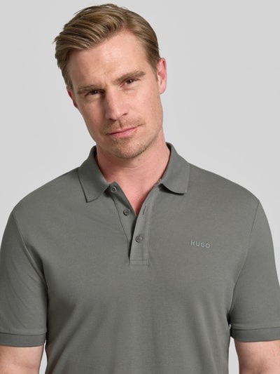 HUGO Regular Fit Poloshirt aus reiner Baumwolle Modell 'DONOS222' Anthrazit 3