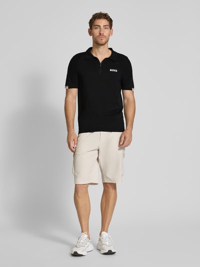 BOSS Green Regular Fit Poloshirt mit Label-Print Modell 'Perform-Max' Black 1