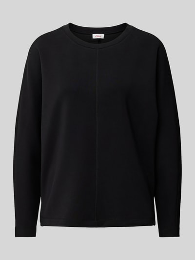 s.Oliver RED LABEL Sweatshirt met deelnaden Zwart - 2