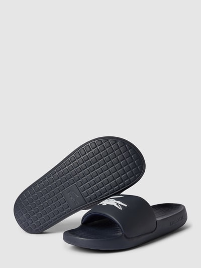 Lacoste Slides mit Label-Details Modell 'Croco' Dunkelblau 5