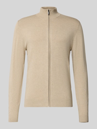 MCNEAL Strickjacke aus Viskose-Mix mit Stehkragen Mud Melange 2