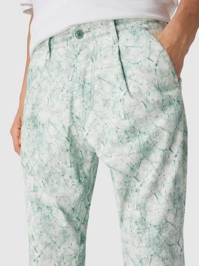 Drykorn Bundfaltenhose mit Allover-Muster Mint 3