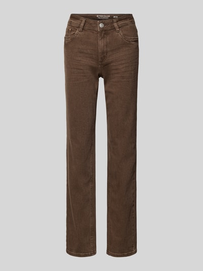 Tom Tailor Straight fit jeans van katoenmix Hazelnoot - 2