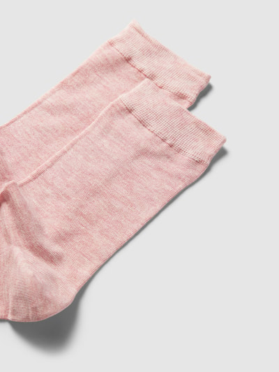 camano Socken mit Label-Detail Modell 'SILKY FEEL' Rose Melange 2