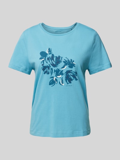 Tom Tailor T-Shirt mit floralem Print Petrol 2