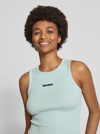 Review Tanktop met labelstitching Bleu - 3