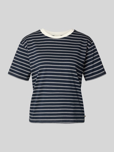 Tom Tailor Denim T-shirt o kroju boxy fit z czystej bawełny Granatowy 2