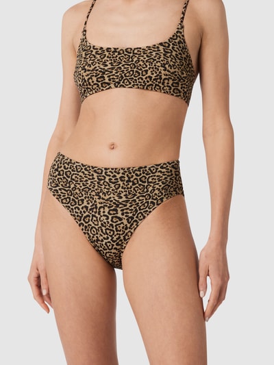 Jake*s Casual Bikinibroekje met all-over motief Lichtbruin - 1