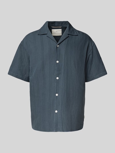 Jack & Jones Premium Regular Fit Freizeithemd aus Baumwoll-Mix mit Leinen-Anteil Modell 'MONTANA' Dunkelblau 2