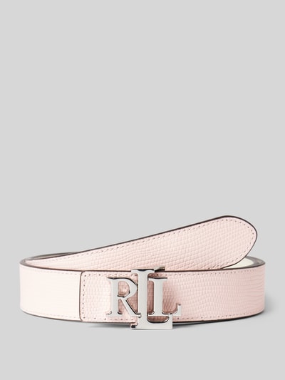 Lauren Ralph Lauren Leren riem met labelapplicatie Rosé - 1