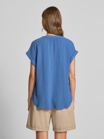 s.Oliver RED LABEL Loose fit blouseshirt van viscosemix Oceaanblauw - 5