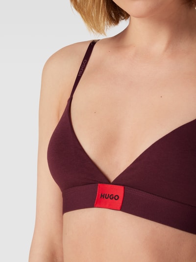 HUGO Bralette mit Label-Patch Bordeaux 3