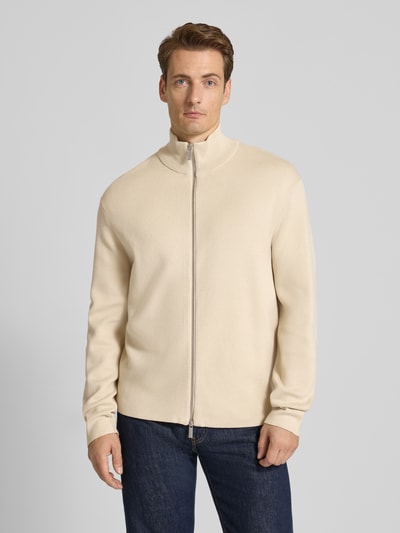 SELECTED HOMME Relaxed fit gebreid jack van viscosemix, model 'TELLER' Offwhite - 4