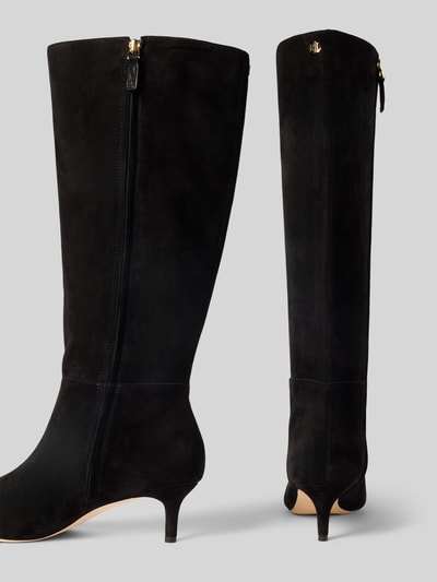 Lauren Ralph Lauren Laarzen van echt leer met naaldhak, model 'Mckay' Zwart - 2