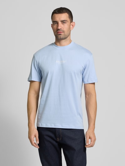 Tom Tailor Denim Relaxed Fit T-Shirt aus reiner Baumwolle Hellblau 4