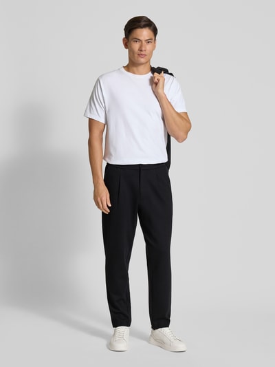 CK Calvin Klein Slim Tapered Fit Stoffhose mit Bundfalten Black 1