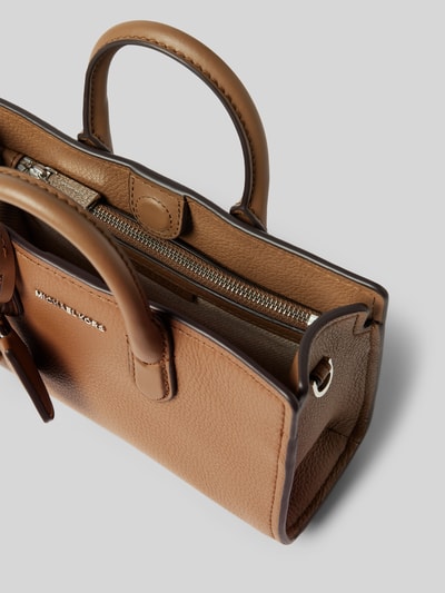 MICHAEL Michael Kors Lederen handtas met labelhanger, model 'SCARLETT' Taupe - 5