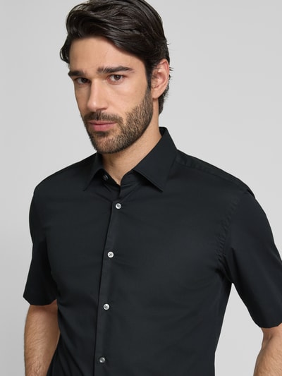 BOSS Business-Hemd mit 1/2-Arm und Kentkragen Modell 'Joe' Black 3