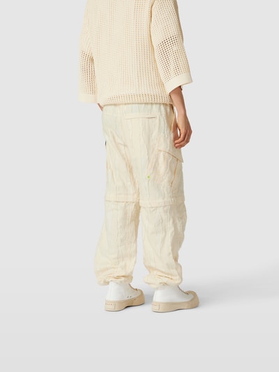 MSGM Loose fit Hose mit Zierbesatz Ecru 5