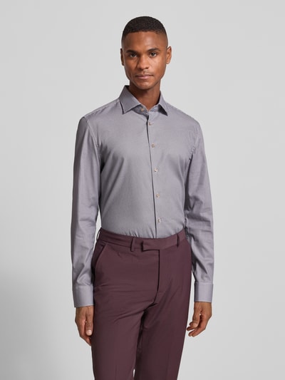 SEIDENSTICKER Slim fit zakelijk overhemd van katoen met kentkraag Zand - 4