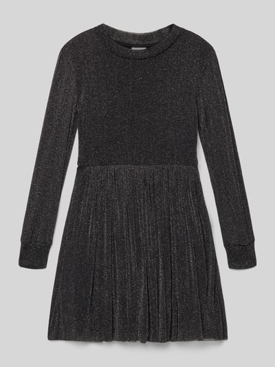 s.Oliver RED LABEL Getailleerde jurk met lange mouwen en effectgaren Zwart - 1