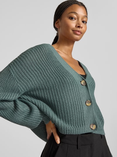 Only Regular Fit Strickjacke mit überschnittenen Schultern MODELL 'CAROL' Schilf 3