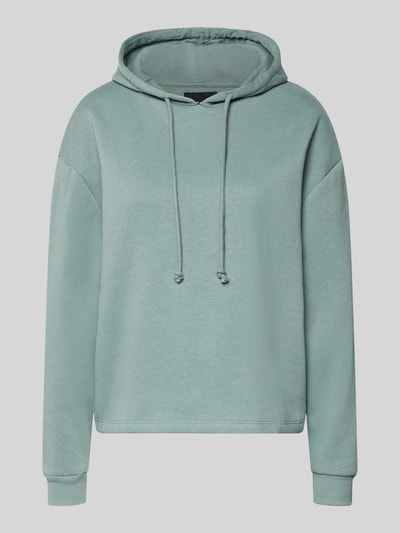 Produktfoto, pastelowo zielona bluza z kapturem Regular Fit Hoodie aus Baumwoll-Mix Modell 'CHILLI' von PIECES Damen Hoodie, gładka faktura