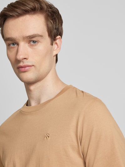 Scotch & Soda T-Shirt mit Logo-Stitching Beige 3