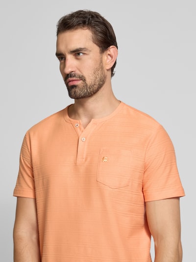 Lerros T-Shirt mit Brusttasche und Label-Stitching Modell 'SERAFINO' Orange 3