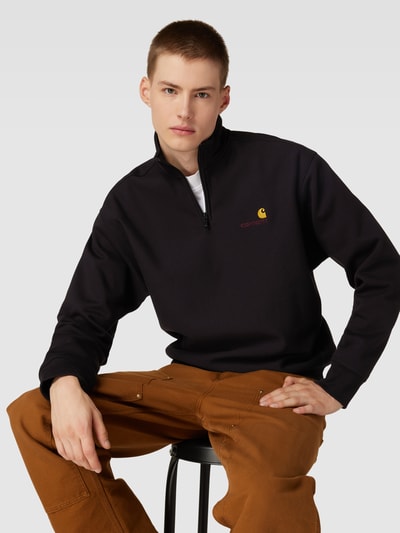 Carhartt Work In Progress Sweatshirt met schipperskraag, model 'AMERICAN SCRIPT' Zwart - 3