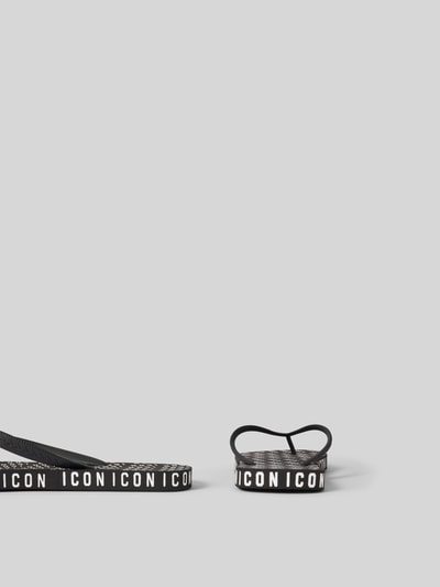 Dsquared2 Zehentrenner mit Allover-Label-Print Black 3